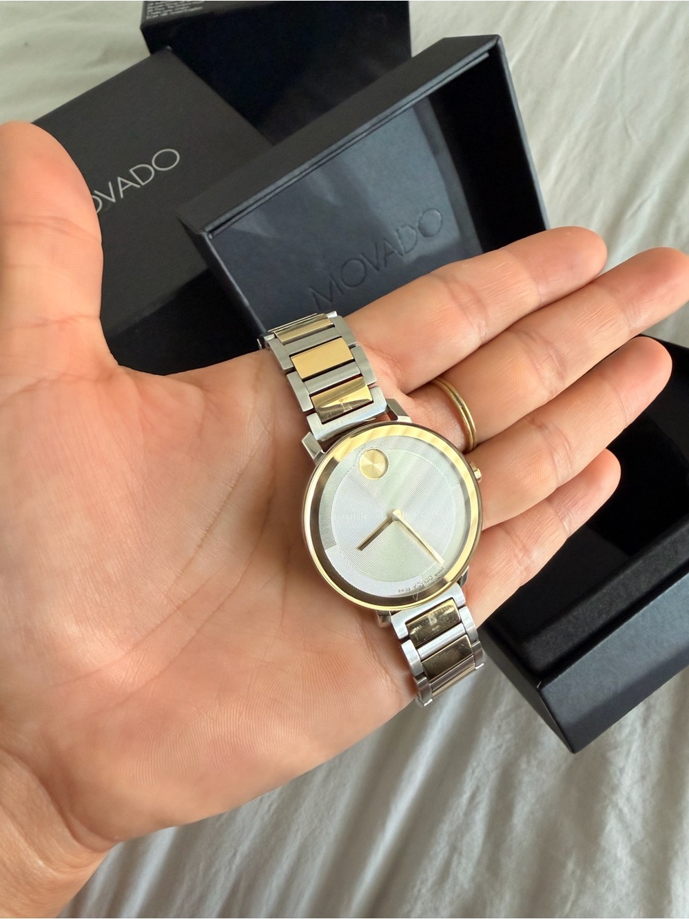 Movado Two-Tone Stainless Steel Watch - Silver & Gold Accents